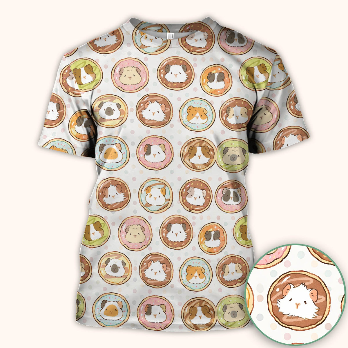 Guinea Pig Donut Nurse Scrub Top