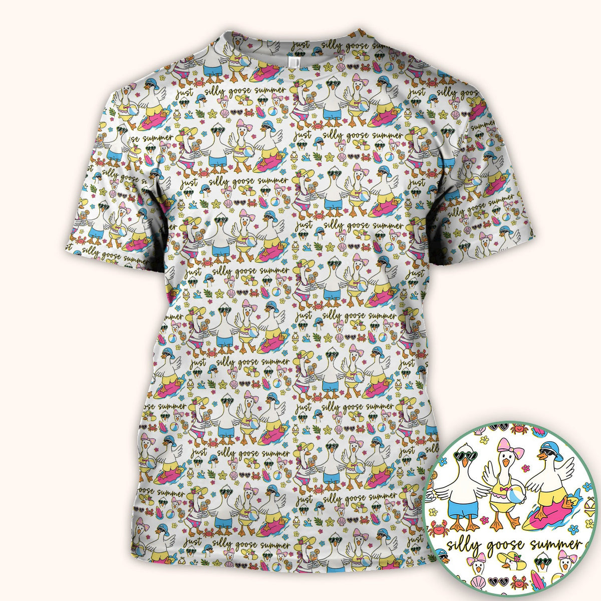 Silly Goose Summer Nurse Scrub Top