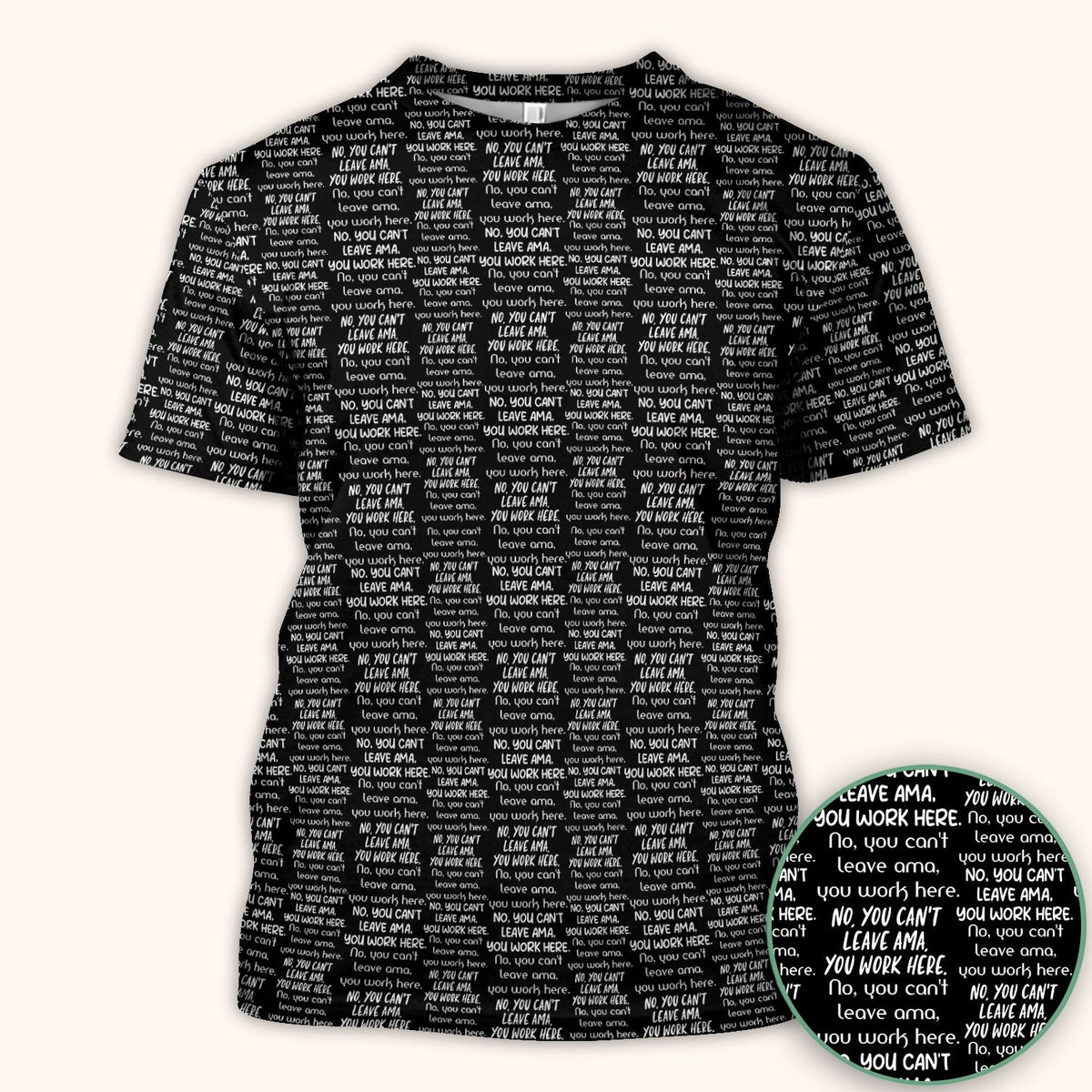Repeating Work Quote Nurse Scrub Top