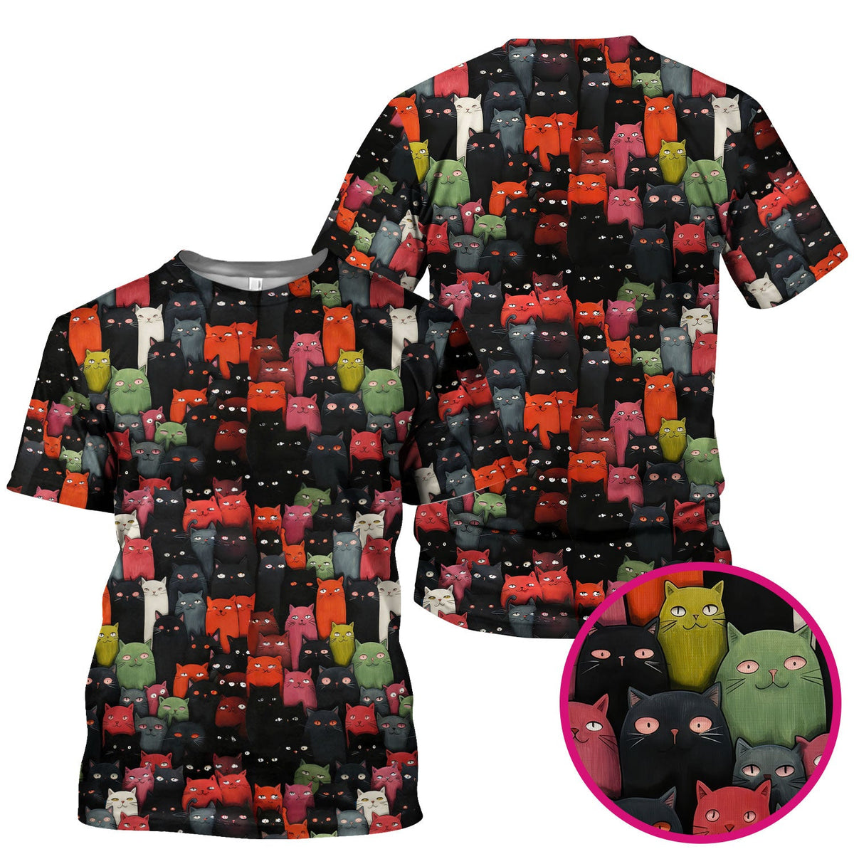 Artistic Cat Nurse Scrub Top