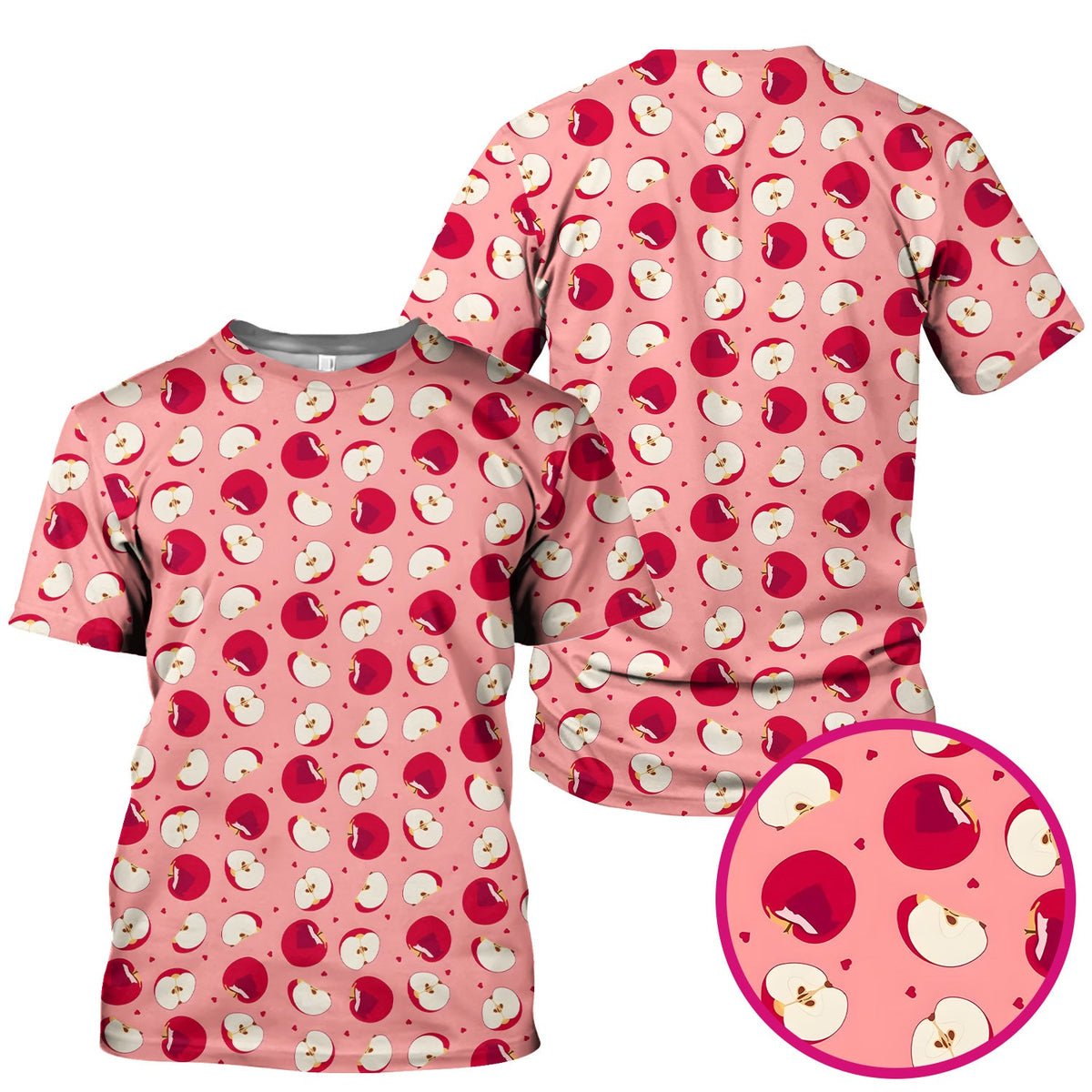 Red Apple Nurse Scrub Top