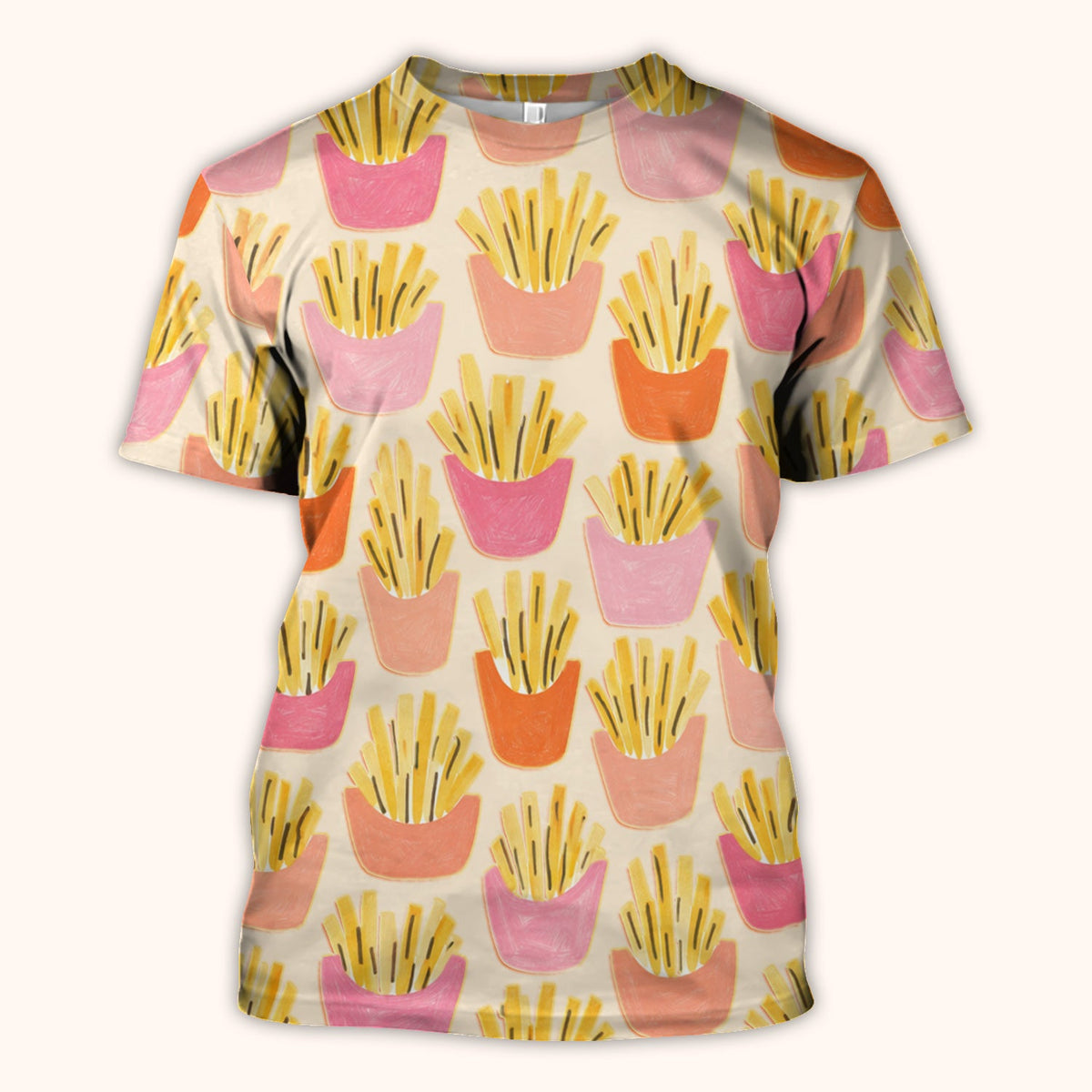 French Fries Nurse Scrub Top