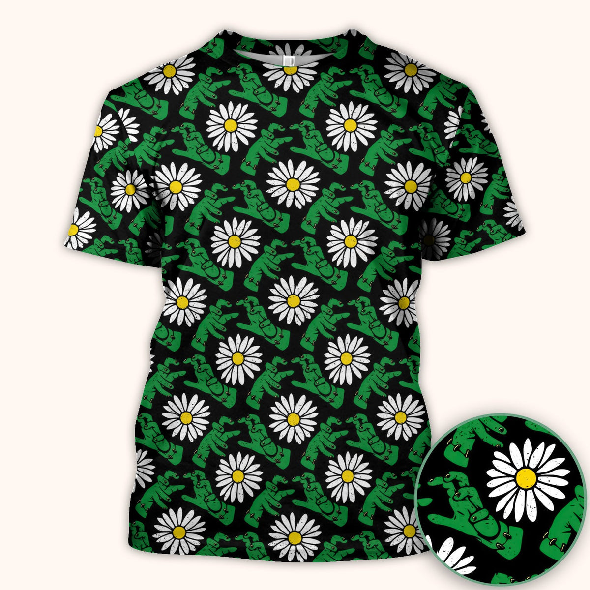 Monster Daisies Nurse Scrub Top - Halloween Gift