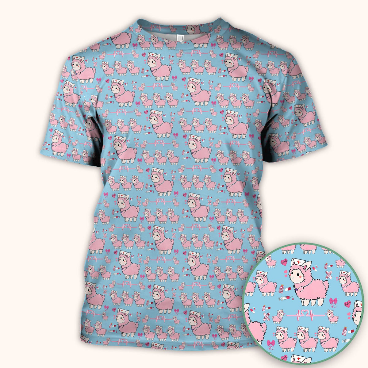 Llama Ain't Got Time For Your Drama Nurse Scrub Top