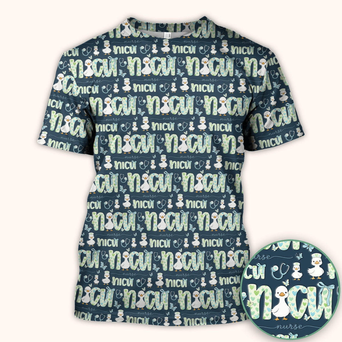 NICU Nurse Duck Scrub Top
