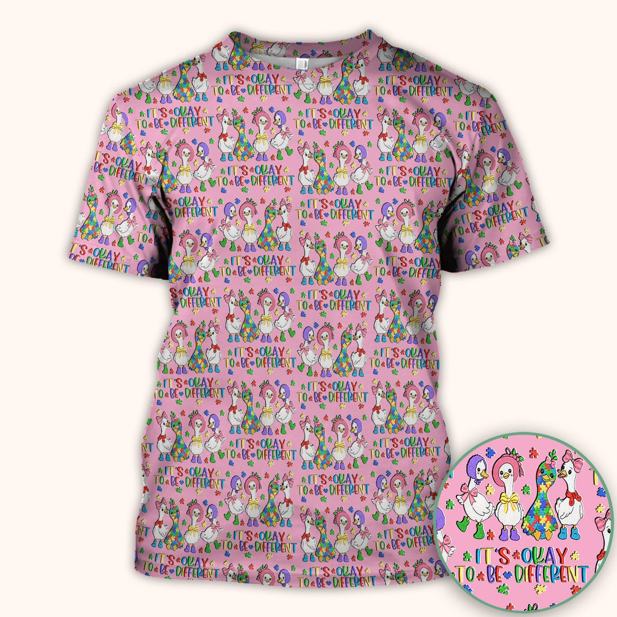 It's Okay To Be Different Duck Nurse Scrub Top