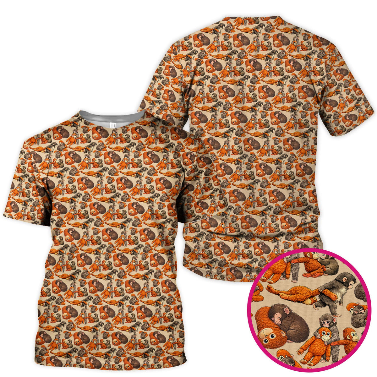 Funny Baby Monkeys Nurse Scrub Top