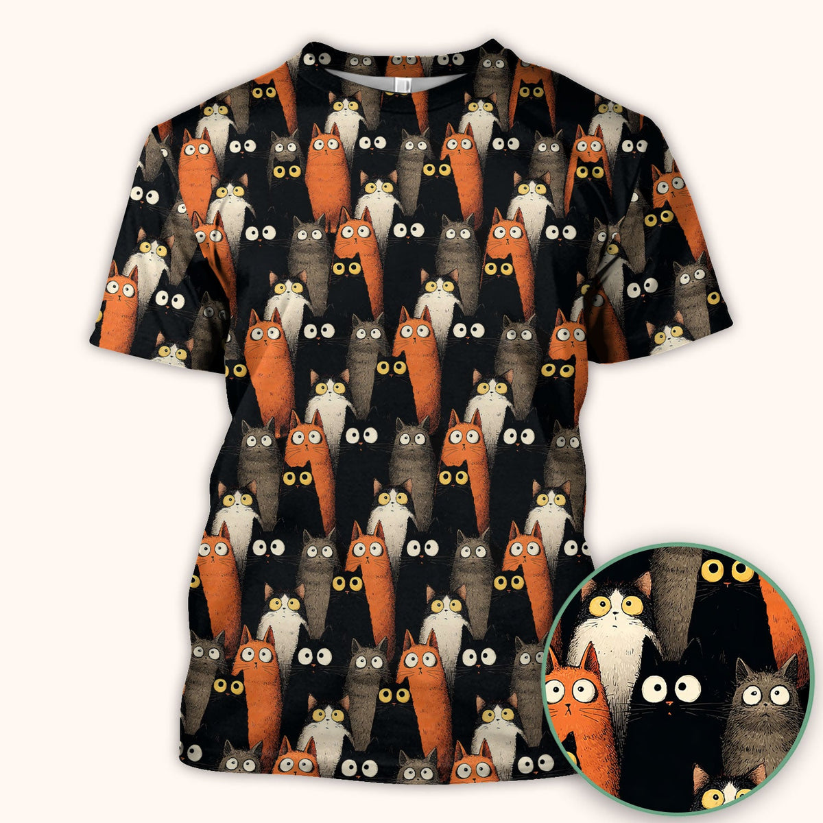 Black Cat Lover Nurse Scrub Top