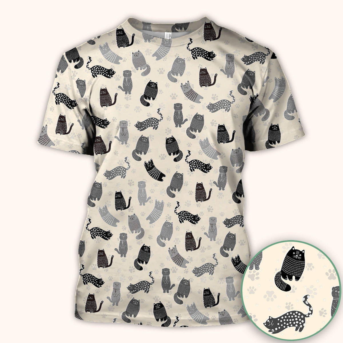 Cat Paw Print Nurse Scrub Top