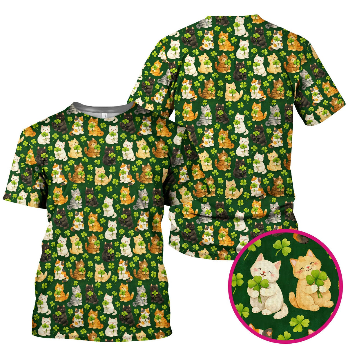 Black Cat Nurse Scrub Top - St Patricks Day Gift