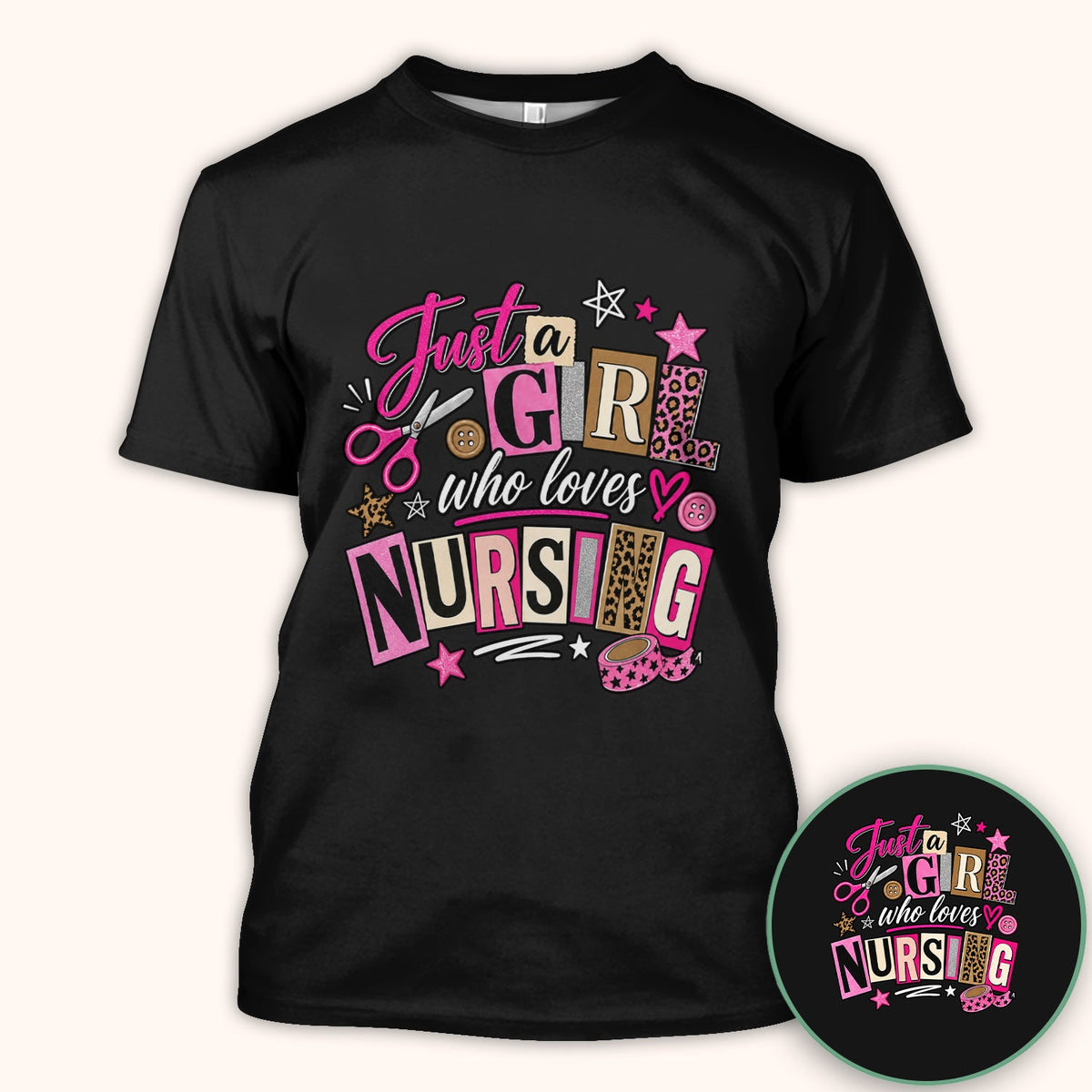 Just A Girl Who Loves Nursing Nurse Shirt