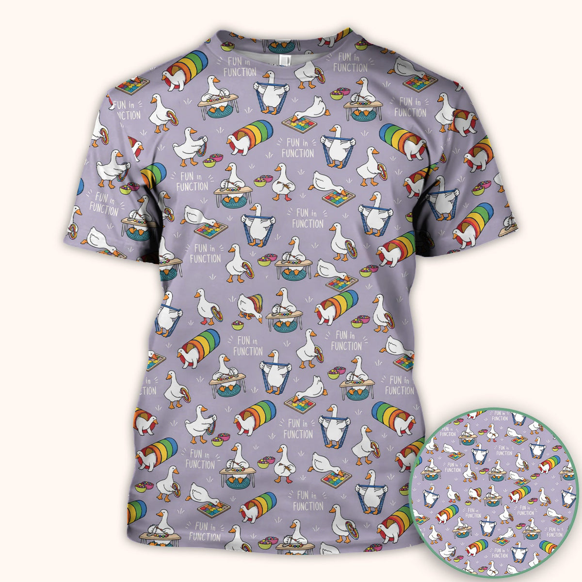 Fun In Function Occupational Therapy Duck Nurse Scrub Top