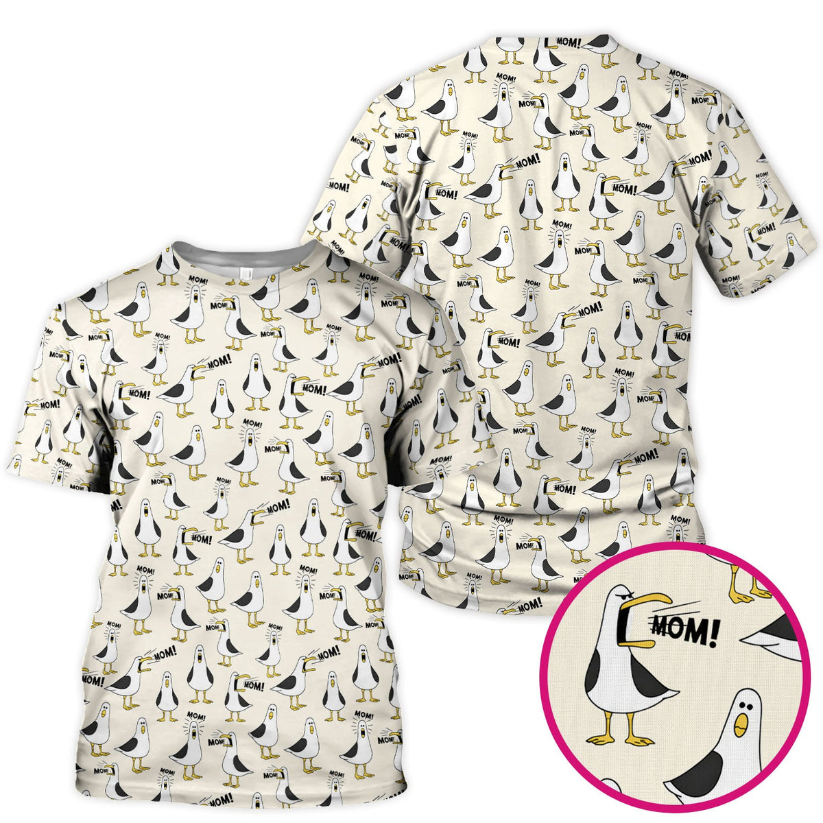 Seagull Mom Nurse Scrub Top