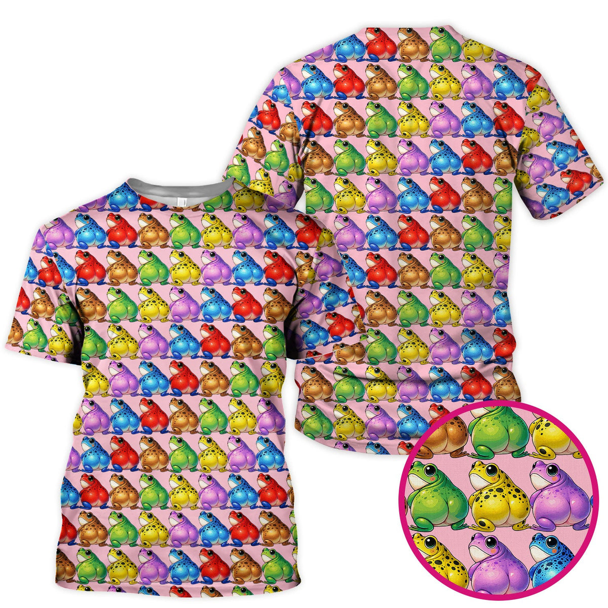Colorful Frogs Nurse Scrub Top