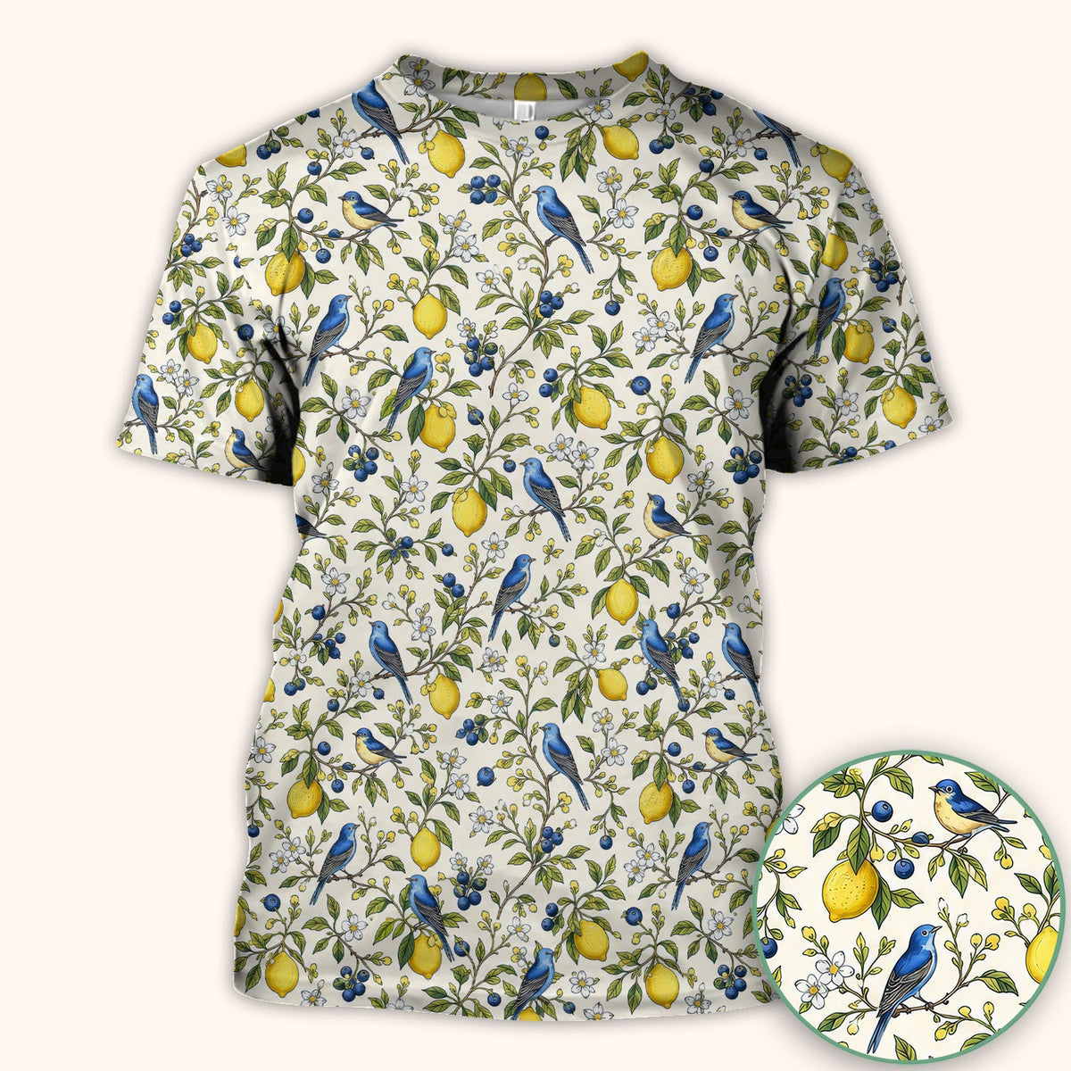 Bluebird Lemon Blossom Nurse Scrub Top