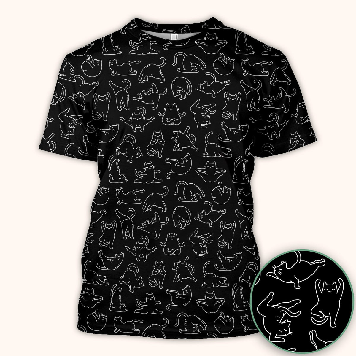 Cat Outline Playing Gothic Nurse Scrub Top
