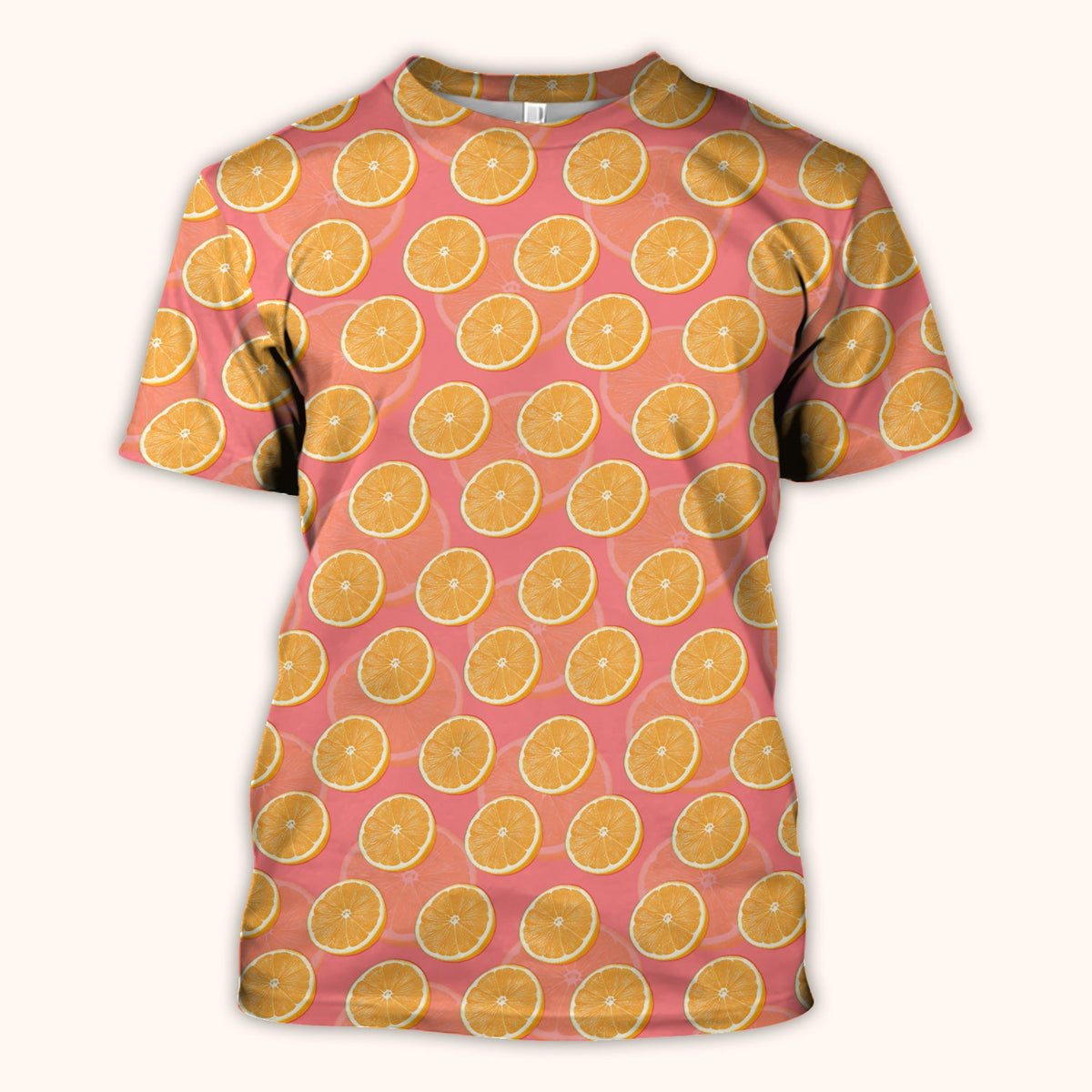 Fresh Orange Slice Nurse Scrub Top