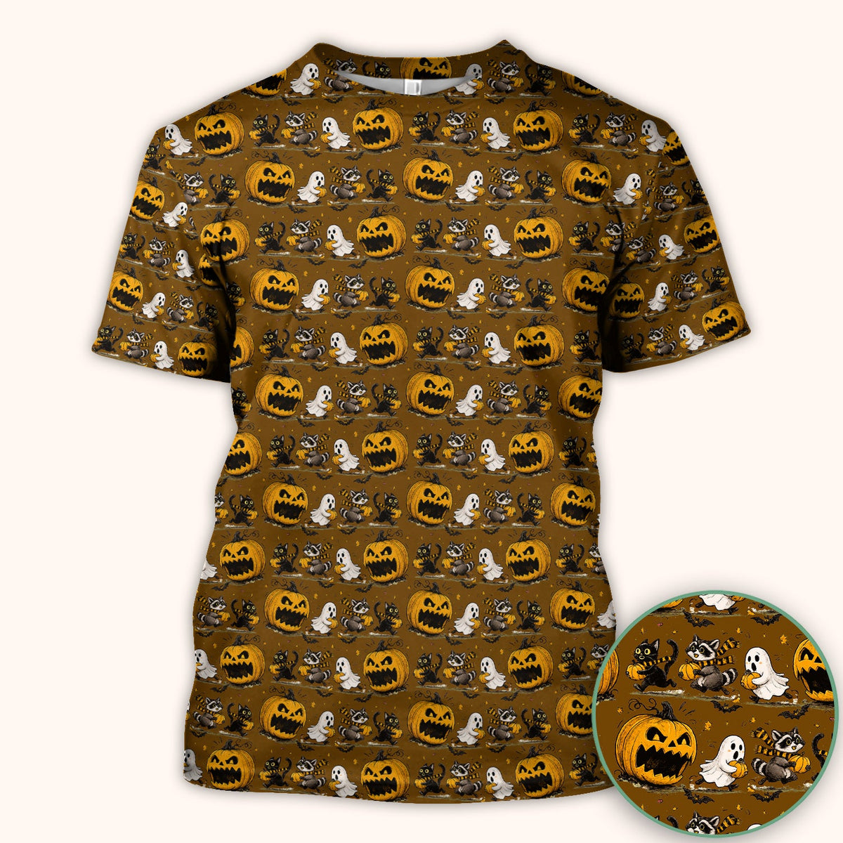 Spooky Woodland Critters Nurse Scrub Top