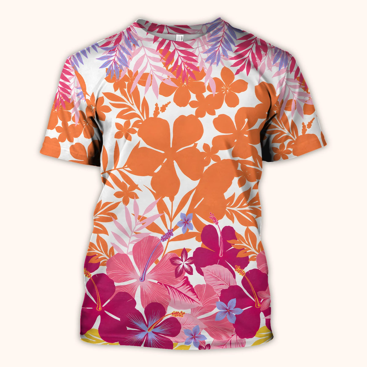 Tropical Hibiscus Bloom Nurse Scrub Top