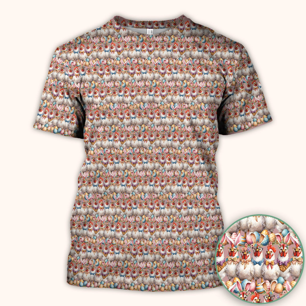 Bunny Chicken Nurse Scrub Top - Easter Gift