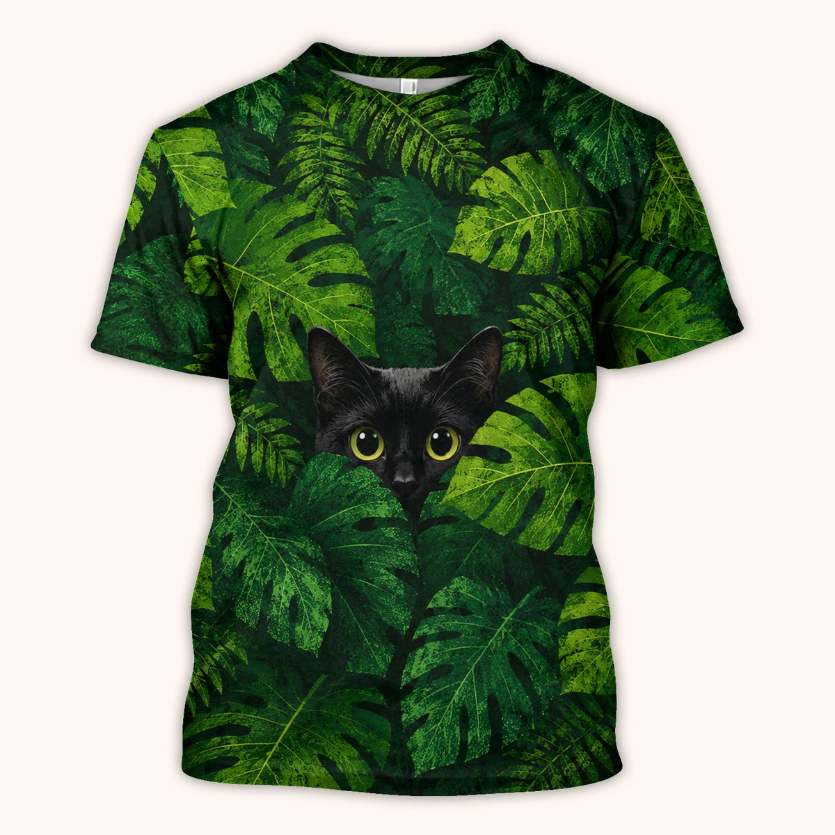 Hidden Black Cat Nurse Scrub Top