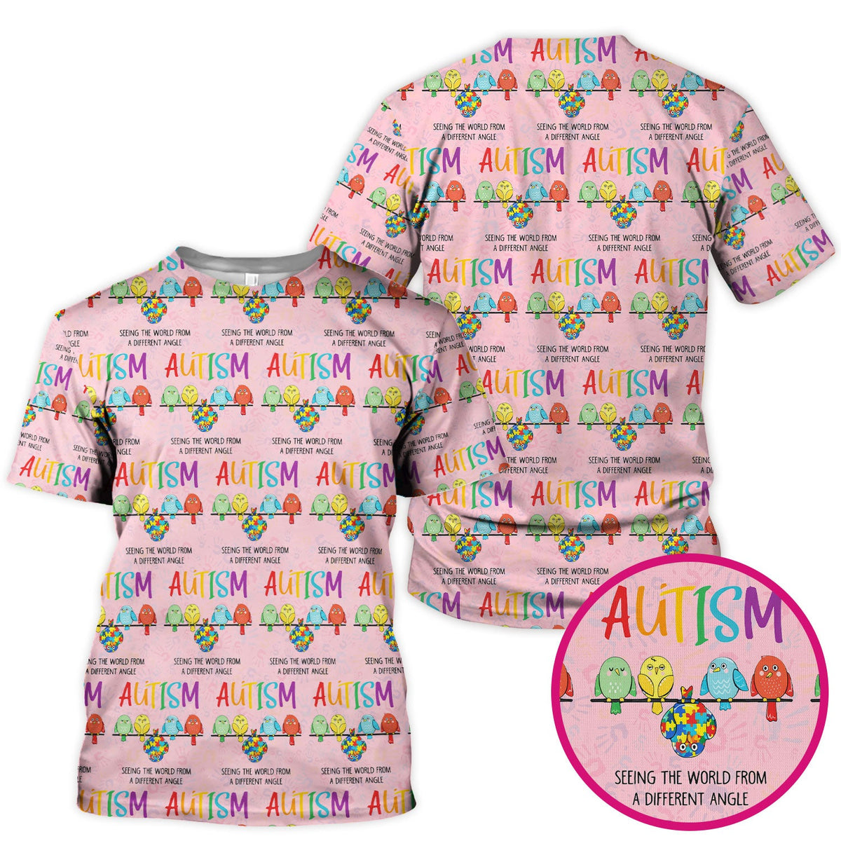 Autism Seeing The World From A Different Angle Nurse Scrub Top