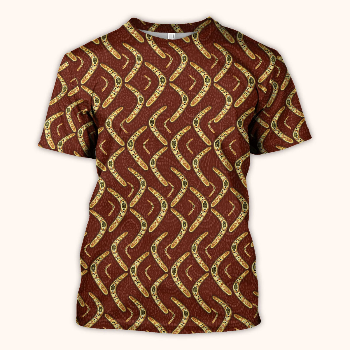Aboriginal Boomerang Nurse Scrub Top