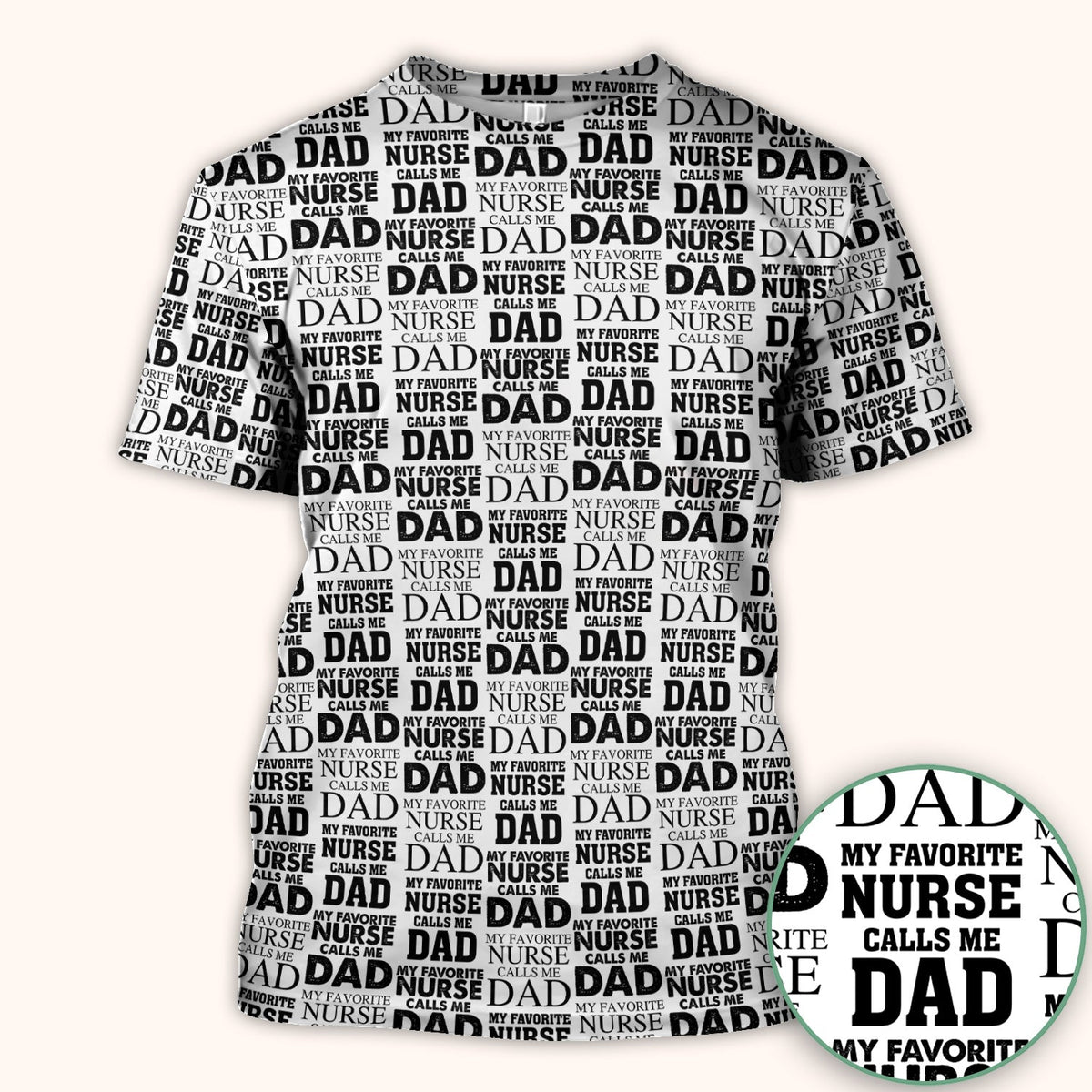 Favorite Nurse Calls Dad Scrub Top