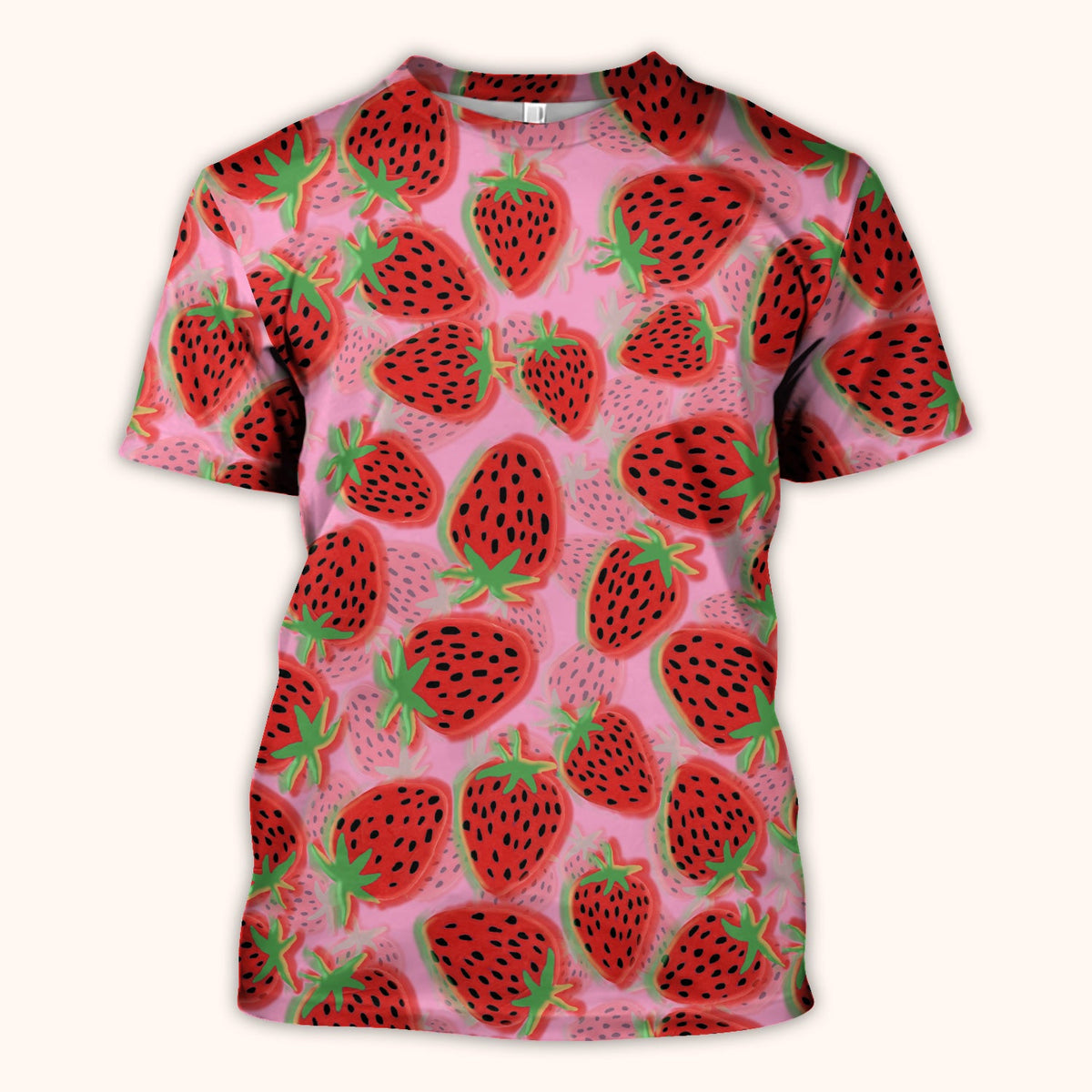 Pink Strawberry Nurse Scrub Top