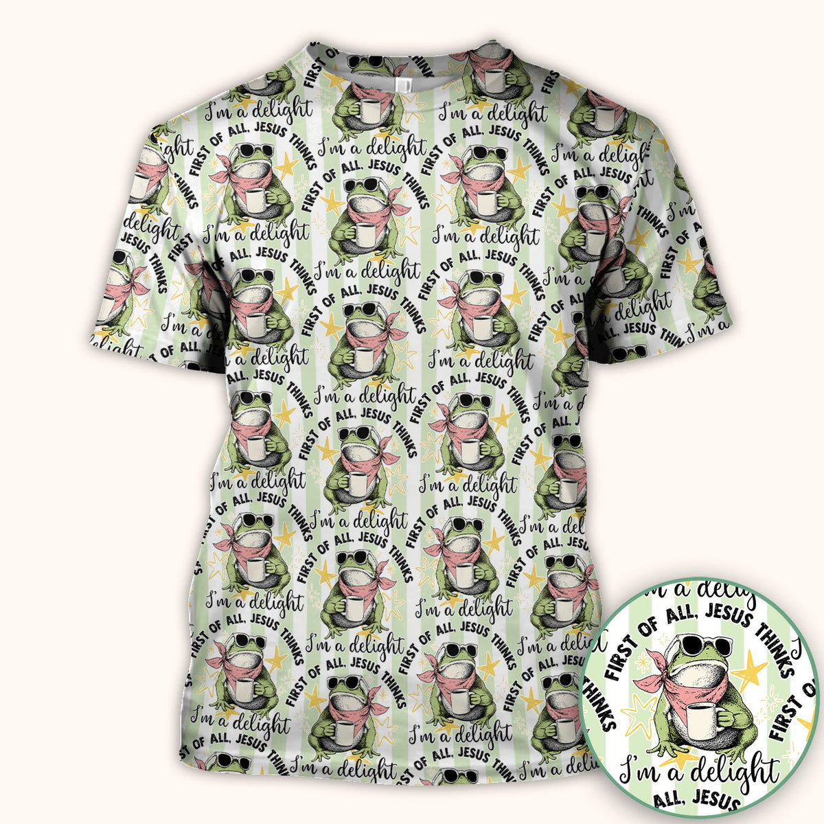 Frog Coffee Quote Nurse Scrub Top