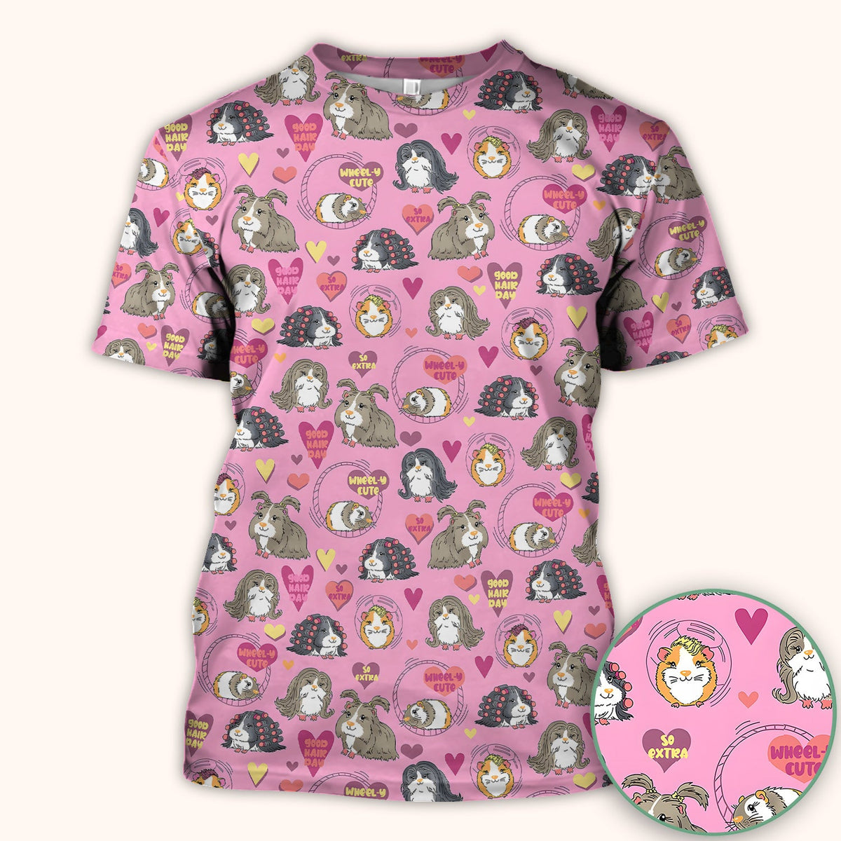Guinea Pig Heart Nurse Scrub Top