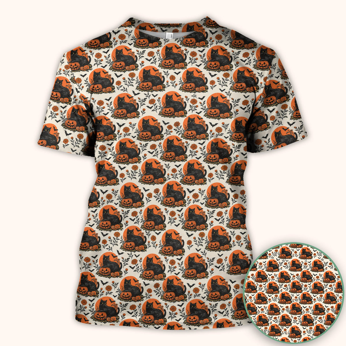 Black Cat Energy Nurse Scrub Top - Halloween Gift