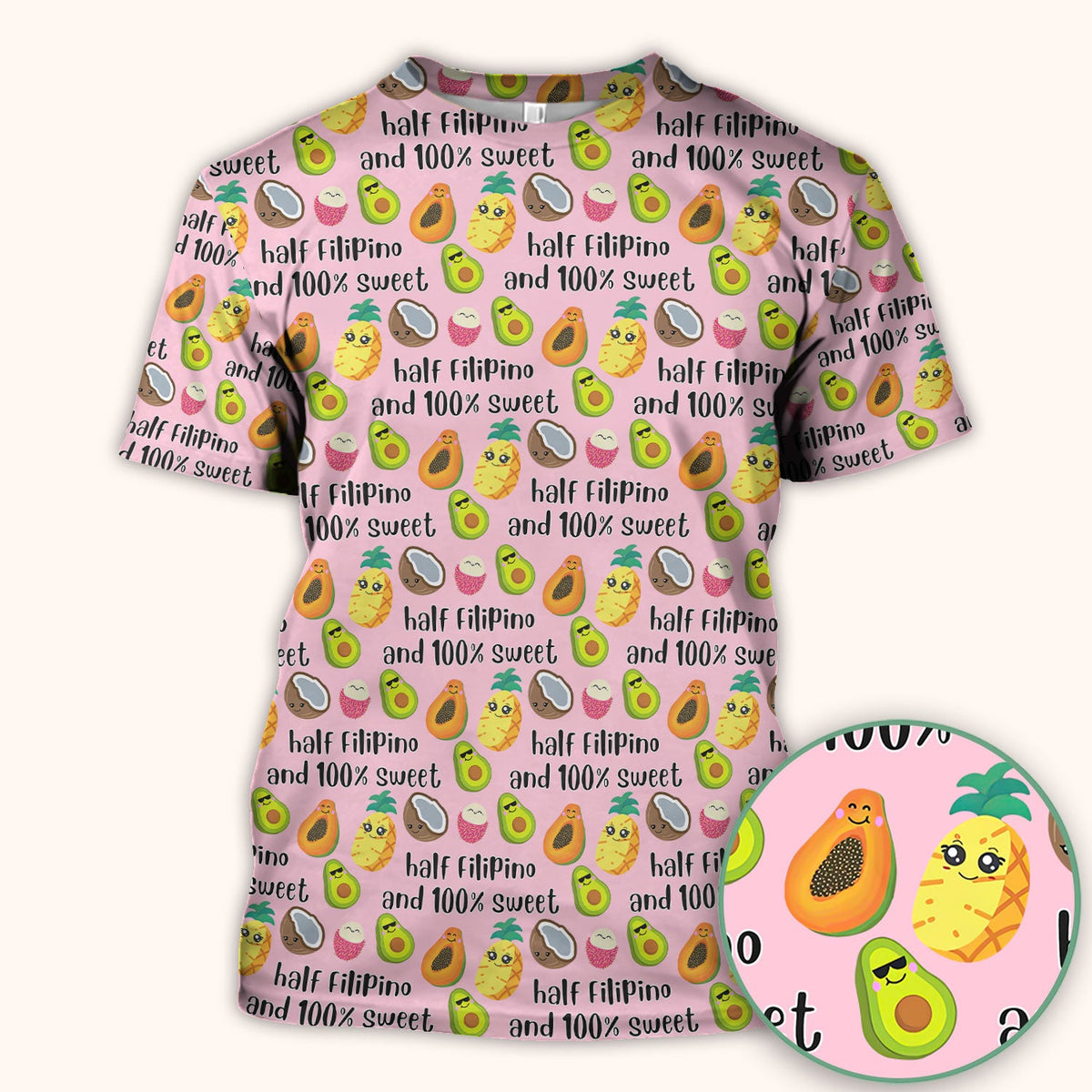 Avocado Fruit Filipino Quote Nurse Scrub Top