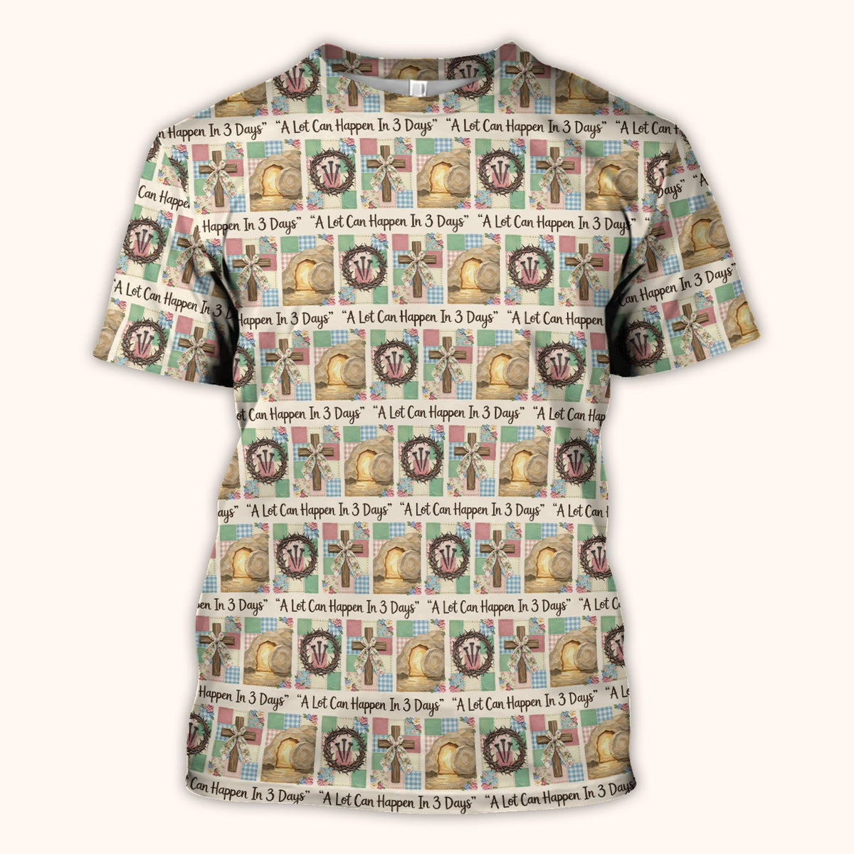 Christian Easter Cross Nurse Scrub Top