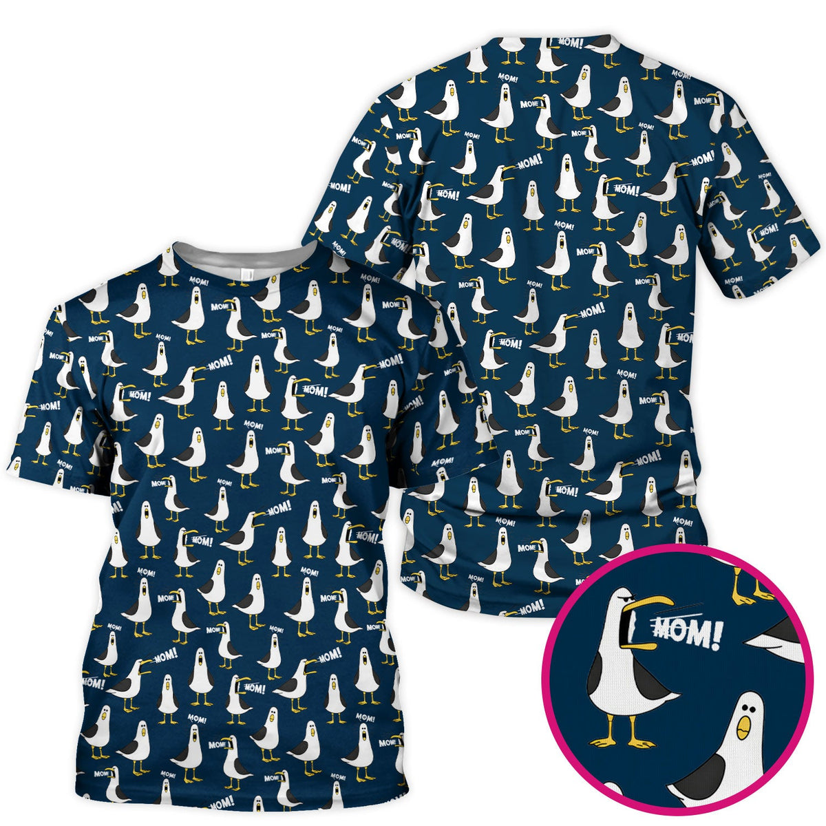 Seagull Mom Nurse Scrub Top