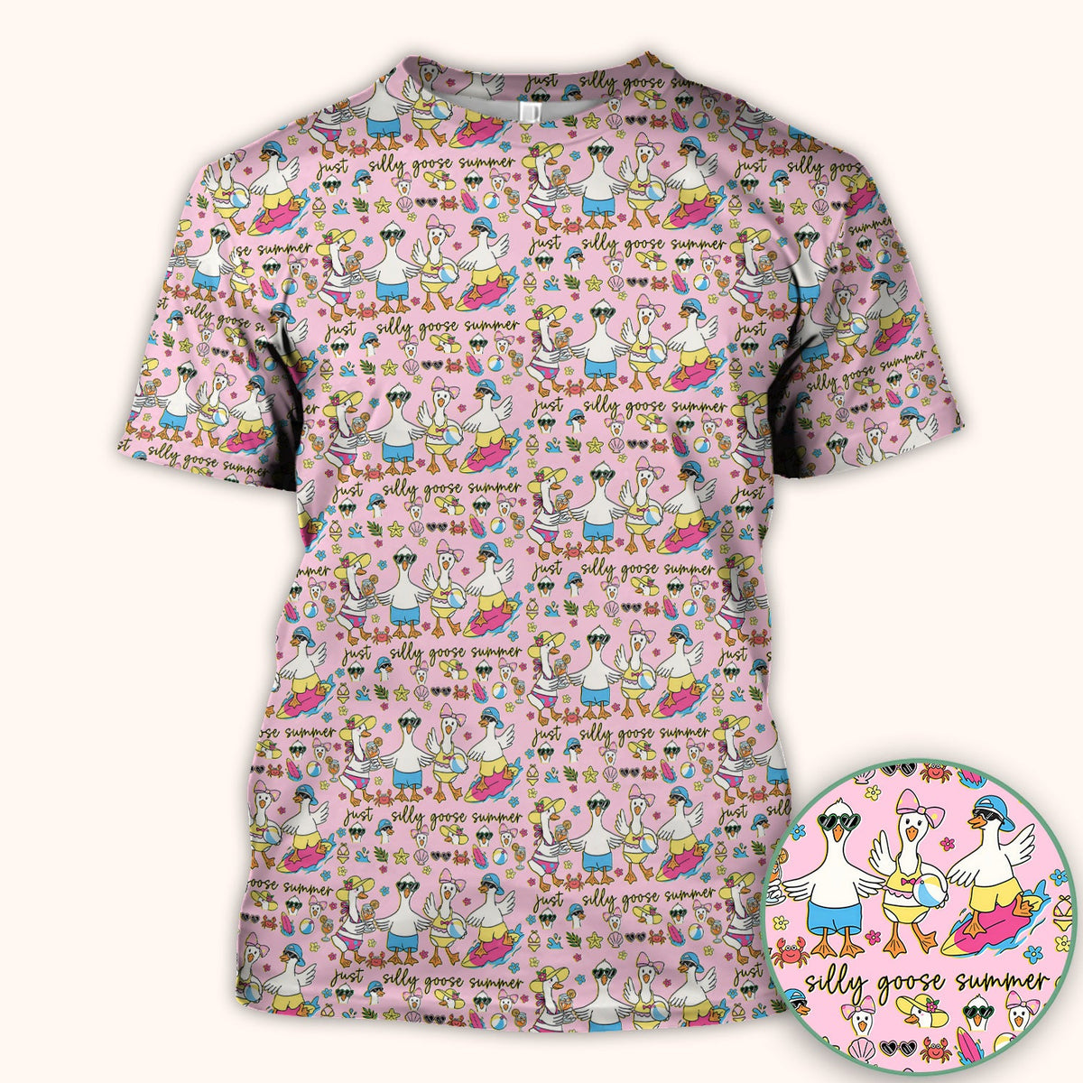 Silly Goose Summer Nurse Scrub Top