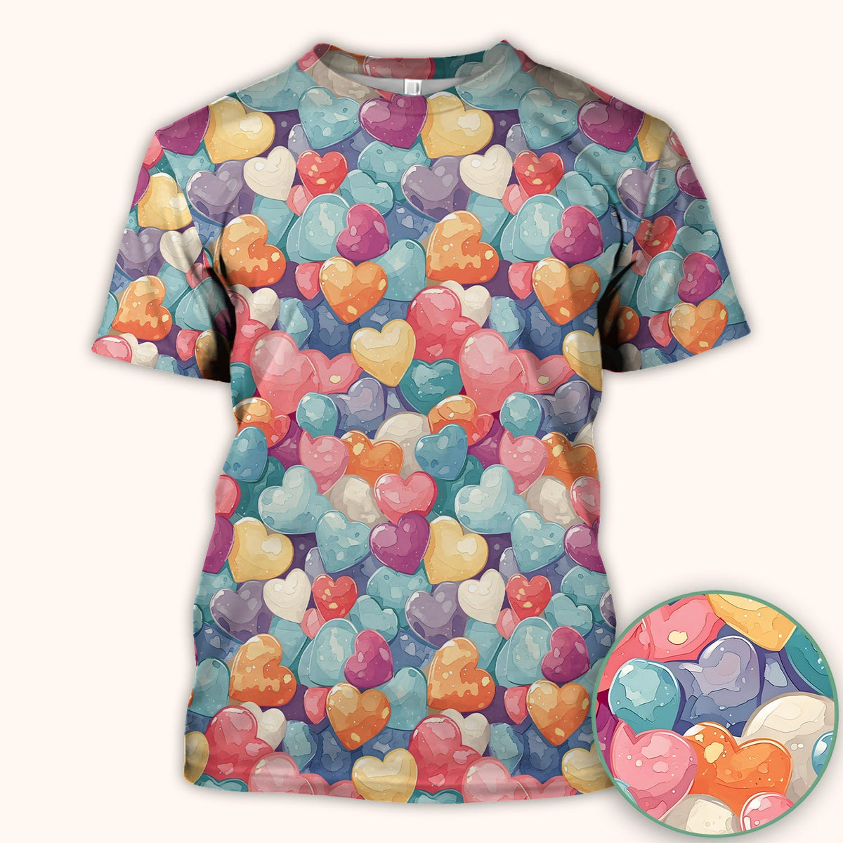 Sweet Valentine Heart Pediatric Nurse Scrub Top