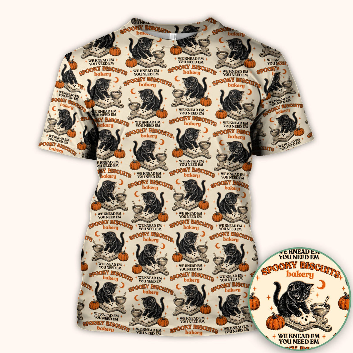 Black Cat Nurse Scrub Top - Halloween Gift