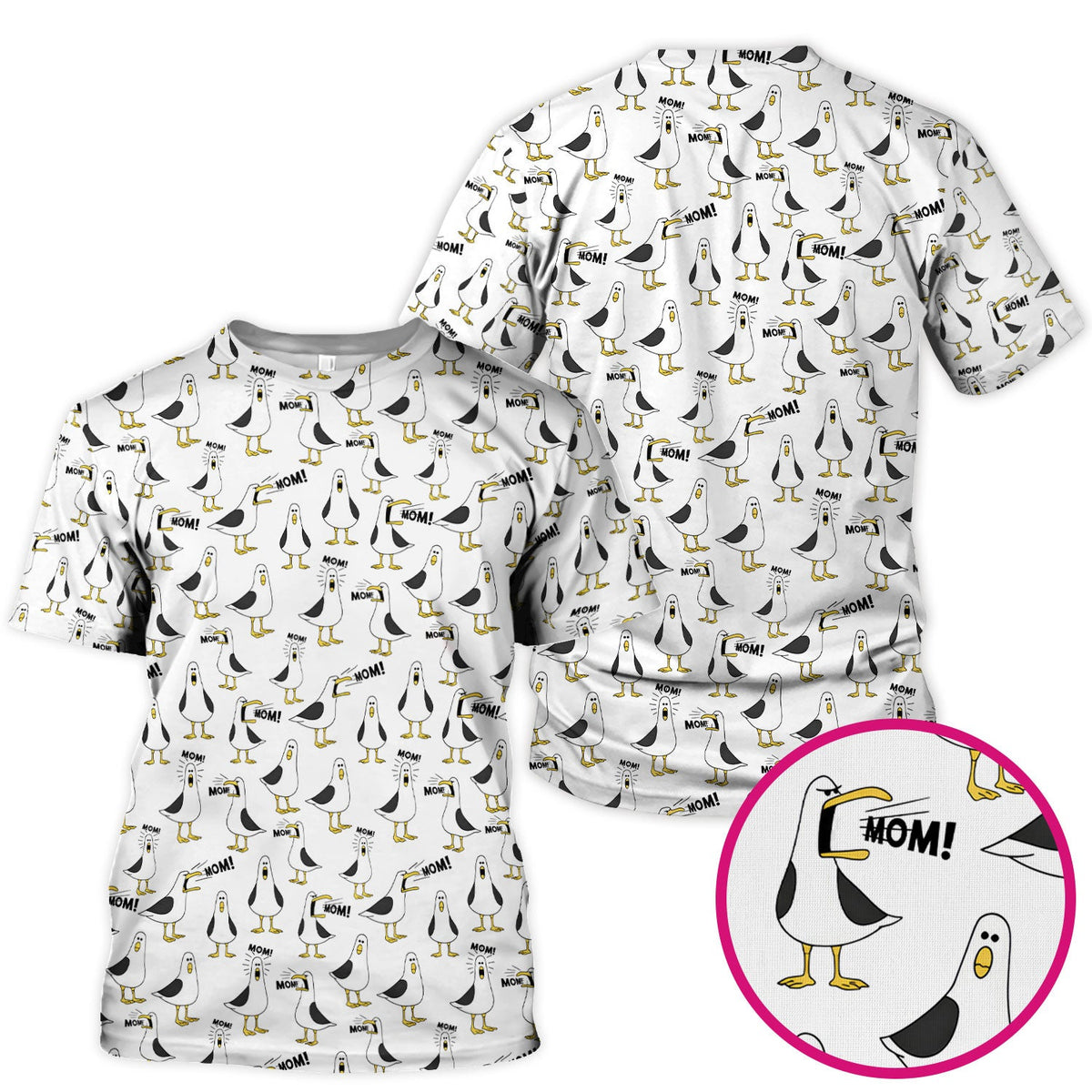 Seagull Mom Nurse Scrub Top