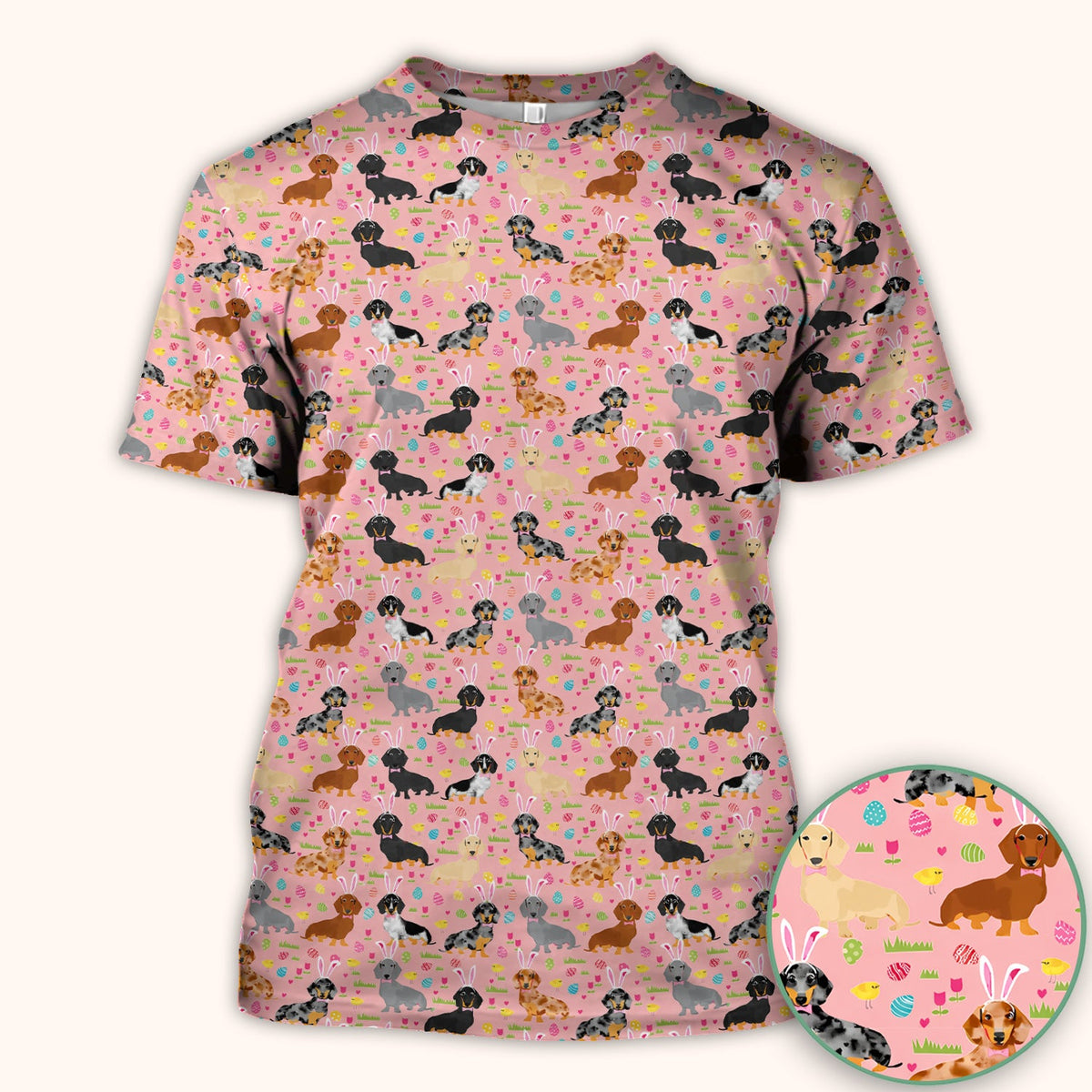Dachshund Dog Nurse Scrub Top - Easter Gift