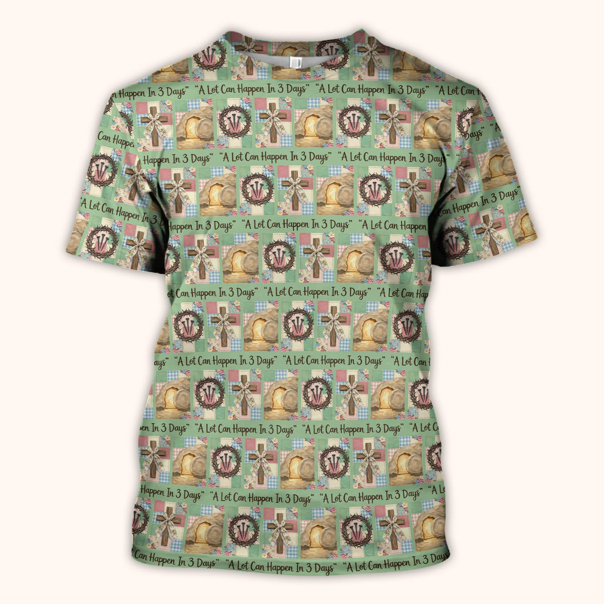 Christian Easter Cross Nurse Scrub Top