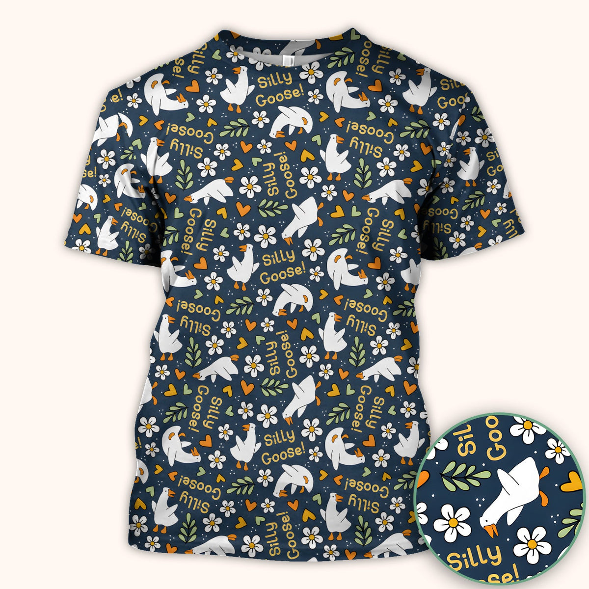 Silly Goose Floral Nurse Scrub Top