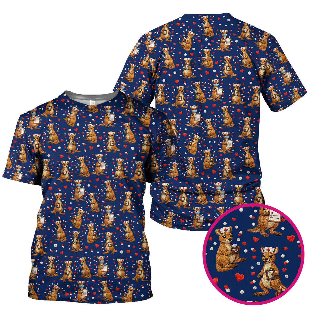Kangaroo Nurse Scrub Top