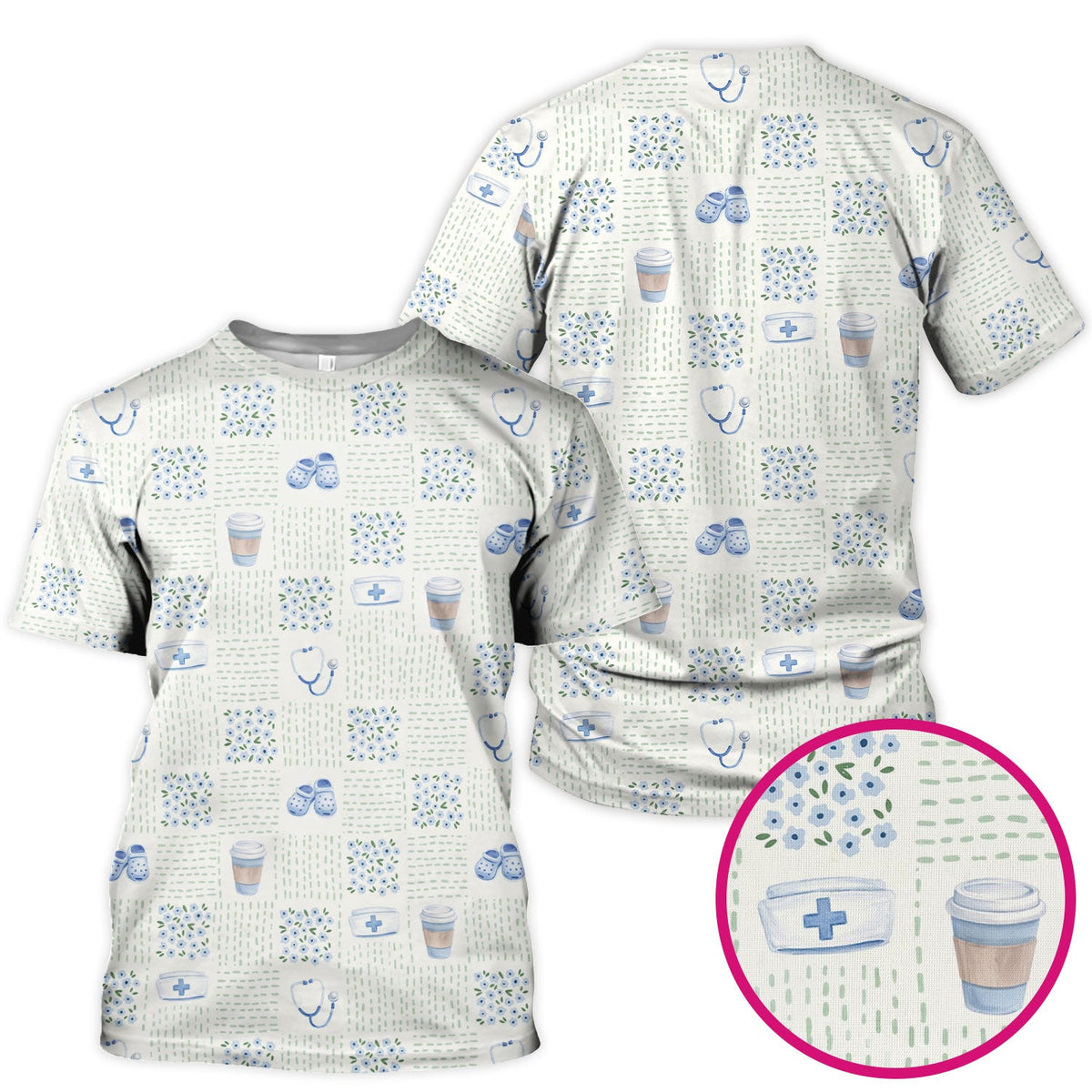Medical Essentials Nurse Scrub Top