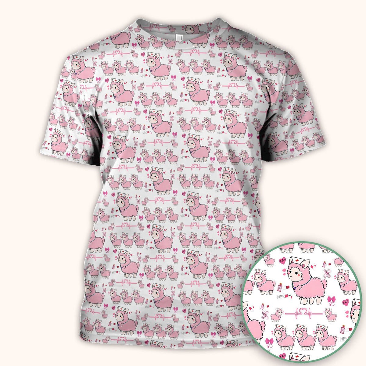 Llama Ain't Got Time For Your Drama Nurse Scrub Top