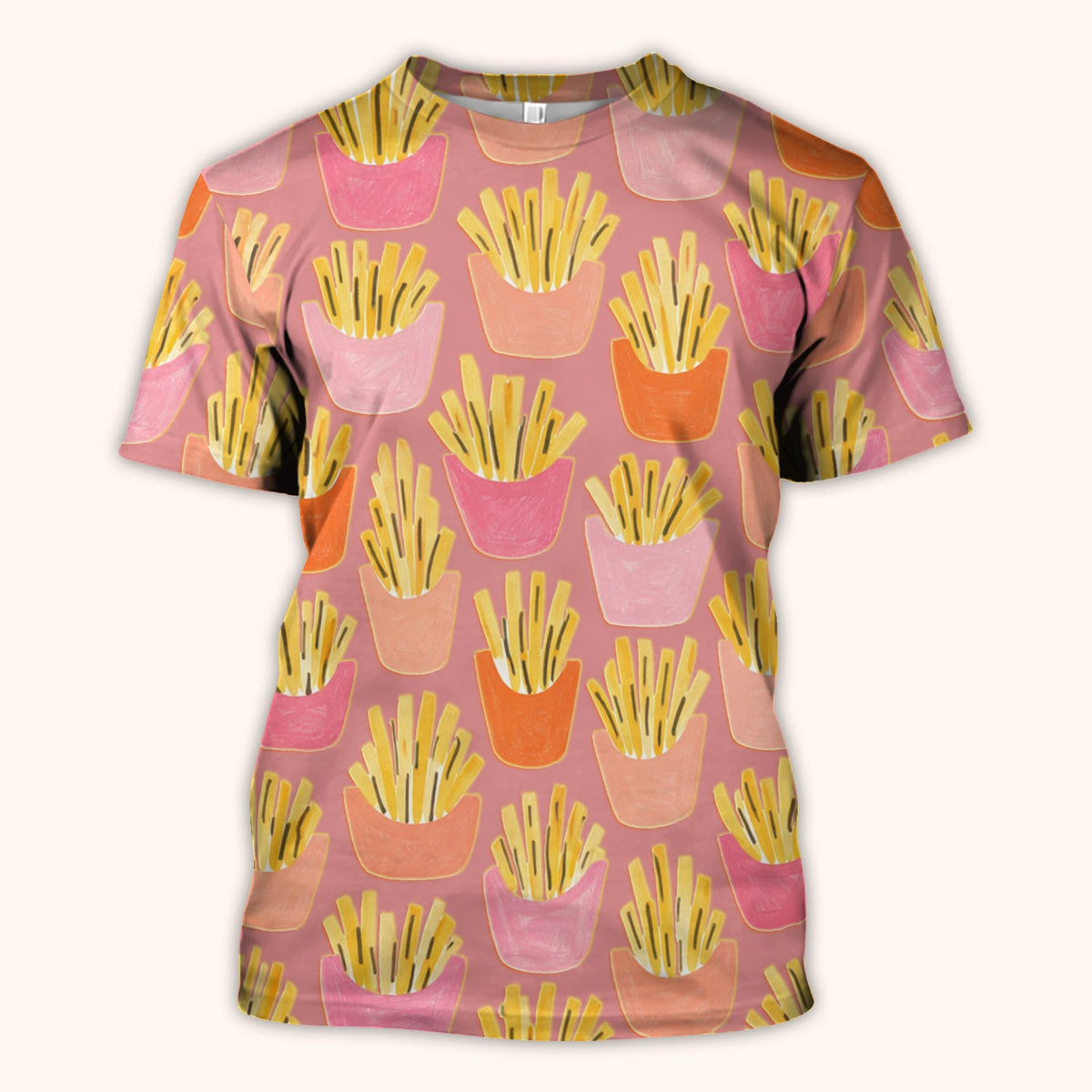 French Fries Nurse Scrub Top