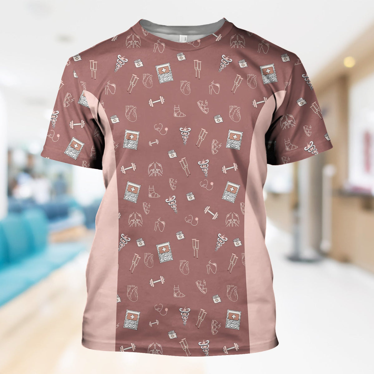 Fitness Gym Icons Nurse Shirt
