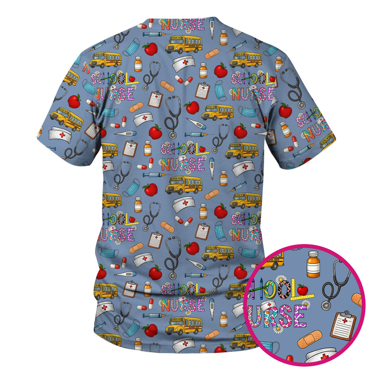 School Life Nurse Scrub Top