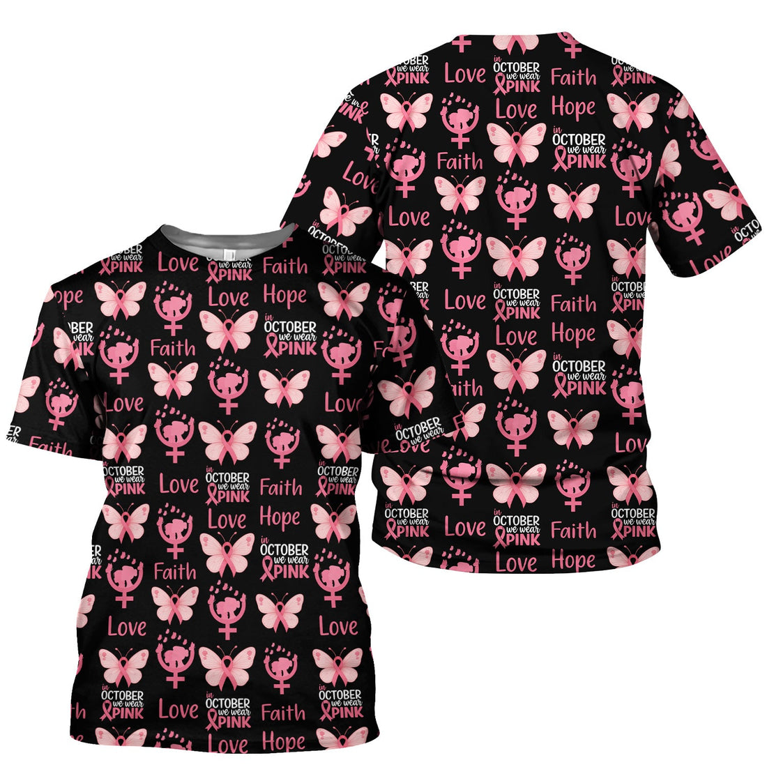 Breast Cancer Warrior Faith Hope Love Nurse Shirt