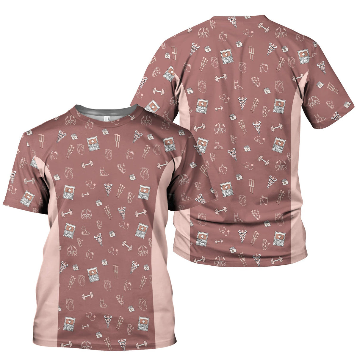 Fitness Gym Icons Nurse Shirt